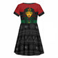 Personalized Ancient Egypt Kid Short Sleeve Dress - Pharaoh in Pan-African Colors