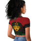 Personalized Ancient Egypt Raglan Cropped T shirt - Pharaoh in Pan-African Colors