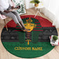 Personalized Ancient Egypt Round Carpet - Pharaoh in Pan-African Colors