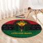 Personalized Ancient Egypt Round Carpet - Pharaoh in Pan-African Colors