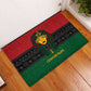 Personalized Ancient Egypt Rubber Doormat - Pharaoh in Pan-African Colors
