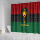 Personalized Ancient Egypt Shower Curtain - Pharaoh in Pan-African Colors