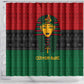 Personalized Ancient Egypt Shower Curtain - Pharaoh in Pan-African Colors