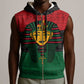 Personalized Ancient Egypt Sleeveless Zip Hoodie - Pharaoh in Pan-African Colors - African Pride