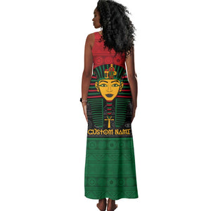Personalized Ancient Egypt Tank Maxi Dress - Pharaoh in Pan-African Colors