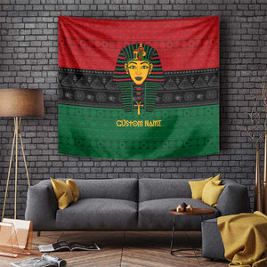 Personalized Ancient Egypt Tapestry - Pharaoh in Pan-African Colors