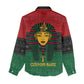 Personalized Ancient Egypt Women Casual Shirt - Pharaoh in Pan-African Colors DT02