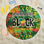 Personalized African Design Beach Blanket - Unapologetically Black