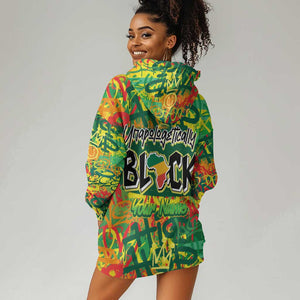 Personalized African Design Hoodie Dress - Unapologetically Black