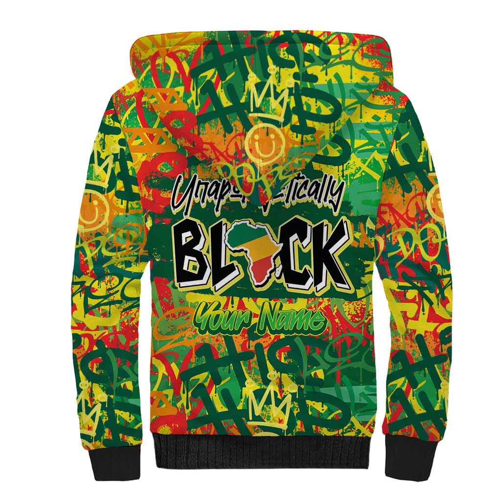 Personalized African Design Sherpa Hoodie - Unapologetically Black
