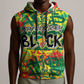 Personalized African Design Sleeveless Zip Hoodie - Unapologetically Black - African Pride