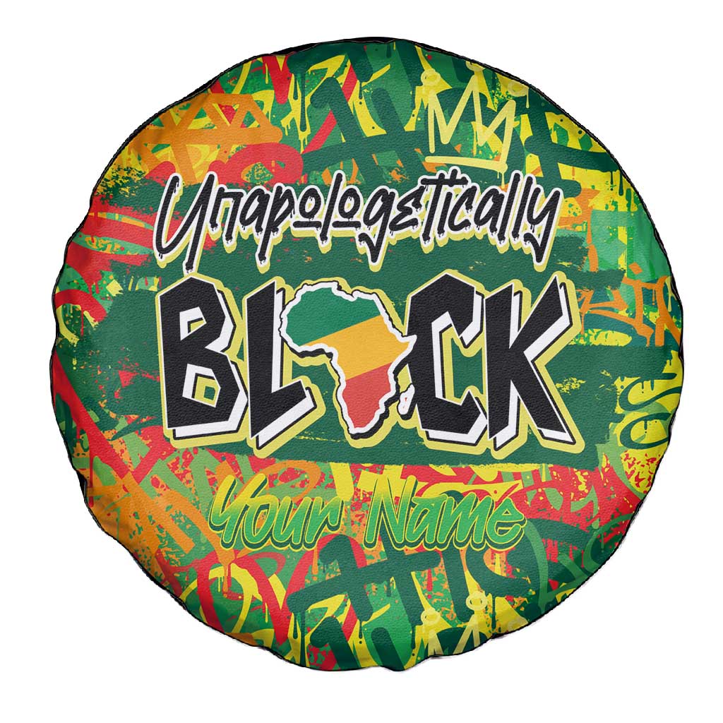 Personalized African Design Spare Tire Cover - Unapologetically Black