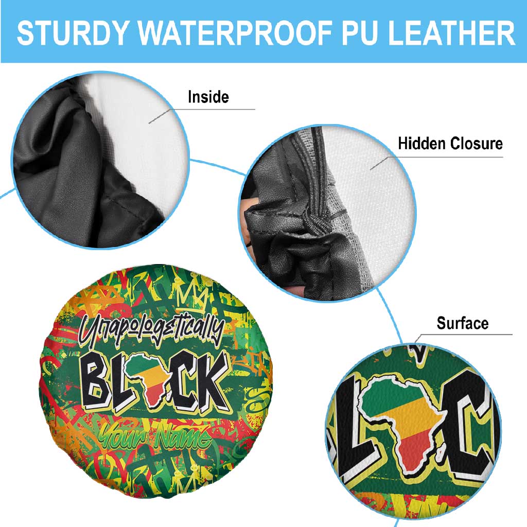 Personalized African Design Spare Tire Cover - Unapologetically Black