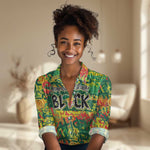 Personalized African Design Women Casual Shirt - Unapologetically Black DT02