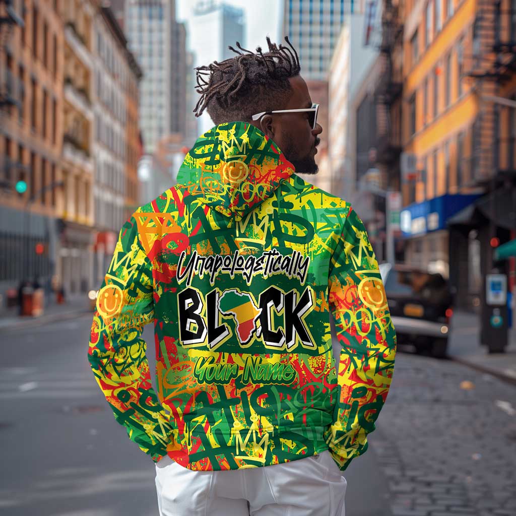 Personalized African Design Zip Hoodie - Unapologetically Black