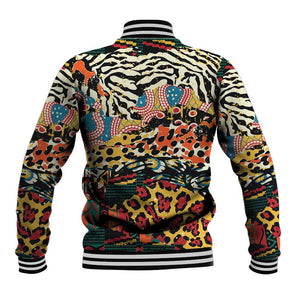 African Wildlife Baseball Jacket Animal Pattern DT02
