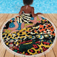 African Wildlife Beach Blanket Animal Pattern