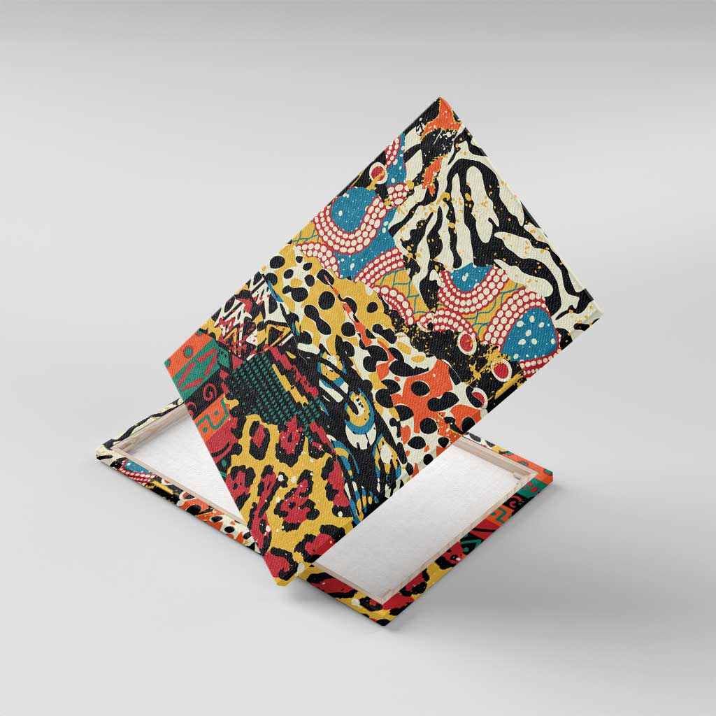 African Wildlife Canvas Wall Art Animal Pattern