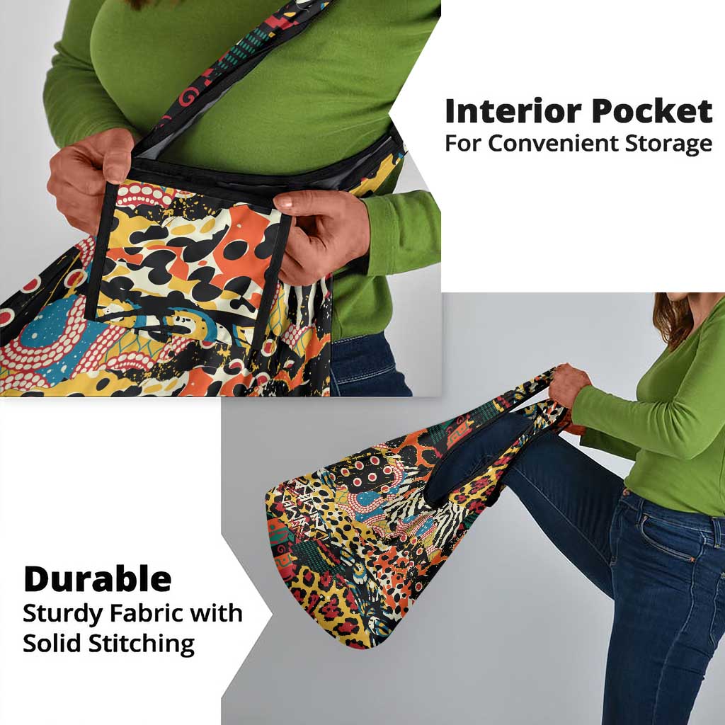 African Wildlife Grocery Bag Animal Pattern