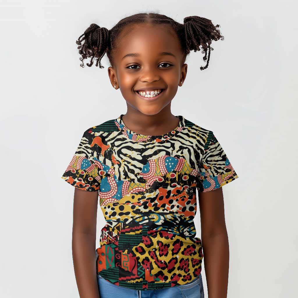 African Wildlife Kid T shirt Animal Pattern