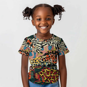 African Wildlife Kid T shirt Animal Pattern