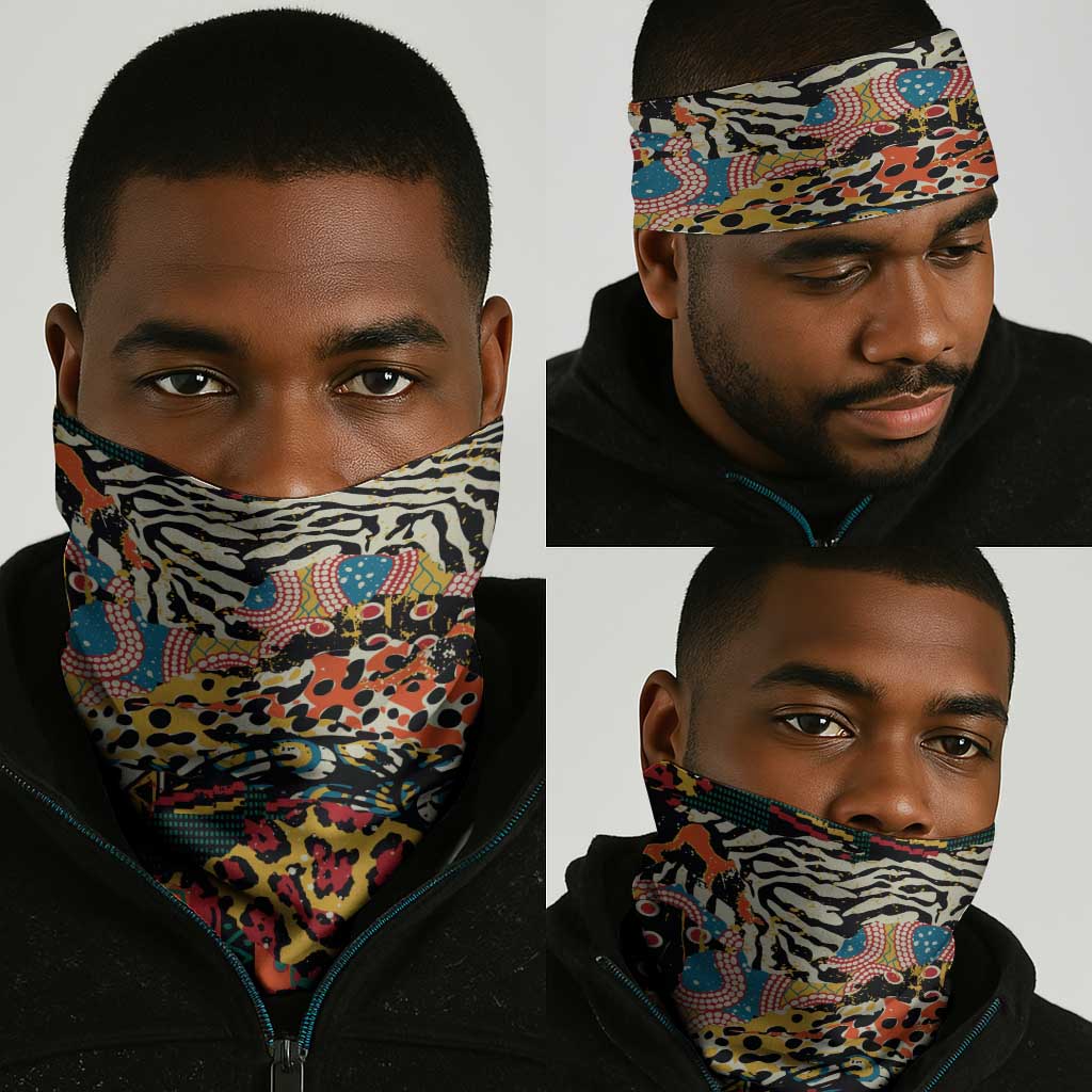 African Wildlife Neck Gaiter Animal Pattern - African Pride