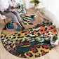 African Wildlife Round Carpet Animal Pattern