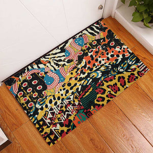 African Wildlife Rubber Doormat Animal Pattern
