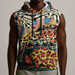 African Wildlife Sleeveless Hoodie Animal Pattern - African Pride