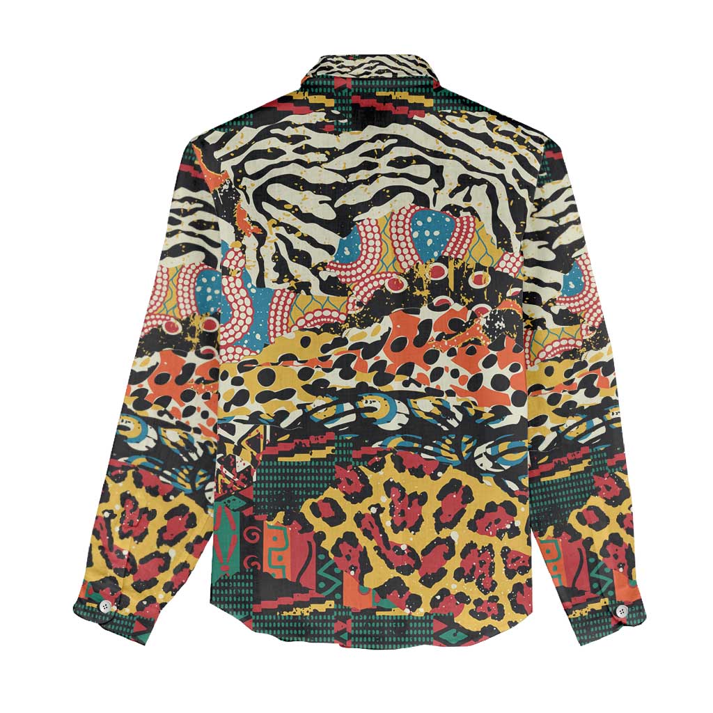 African Wildlife Women Casual Shirt Animal Pattern DT02