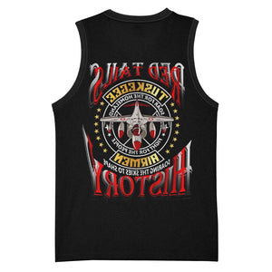 Red Tails Tuskegee Airmen Basketball Jersey Black History Fighter Plane Patriotic Tribute - African Pride