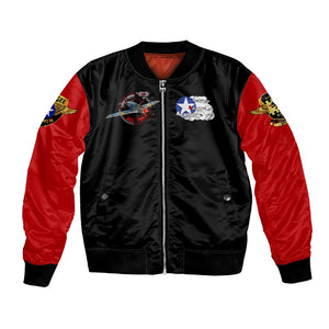 Red Tails Tuskegee Airmen Bomber Jacket Black History Fighter Plane Patriotic Tribute - African Pride