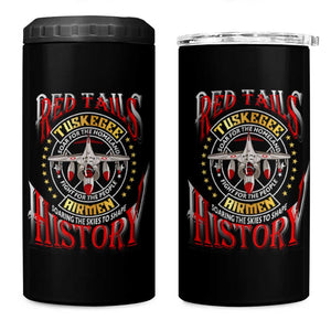 Red Tails Tuskegee Airmen 4 in 1 Can Cooler Tumbler Black History Fighter Plane Patriotic Tribute - African Pride