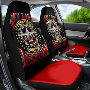 Red Tails Tuskegee Airmen Car Seat Cover Black History Fighter Plane Patriotic Tribute - African Pride