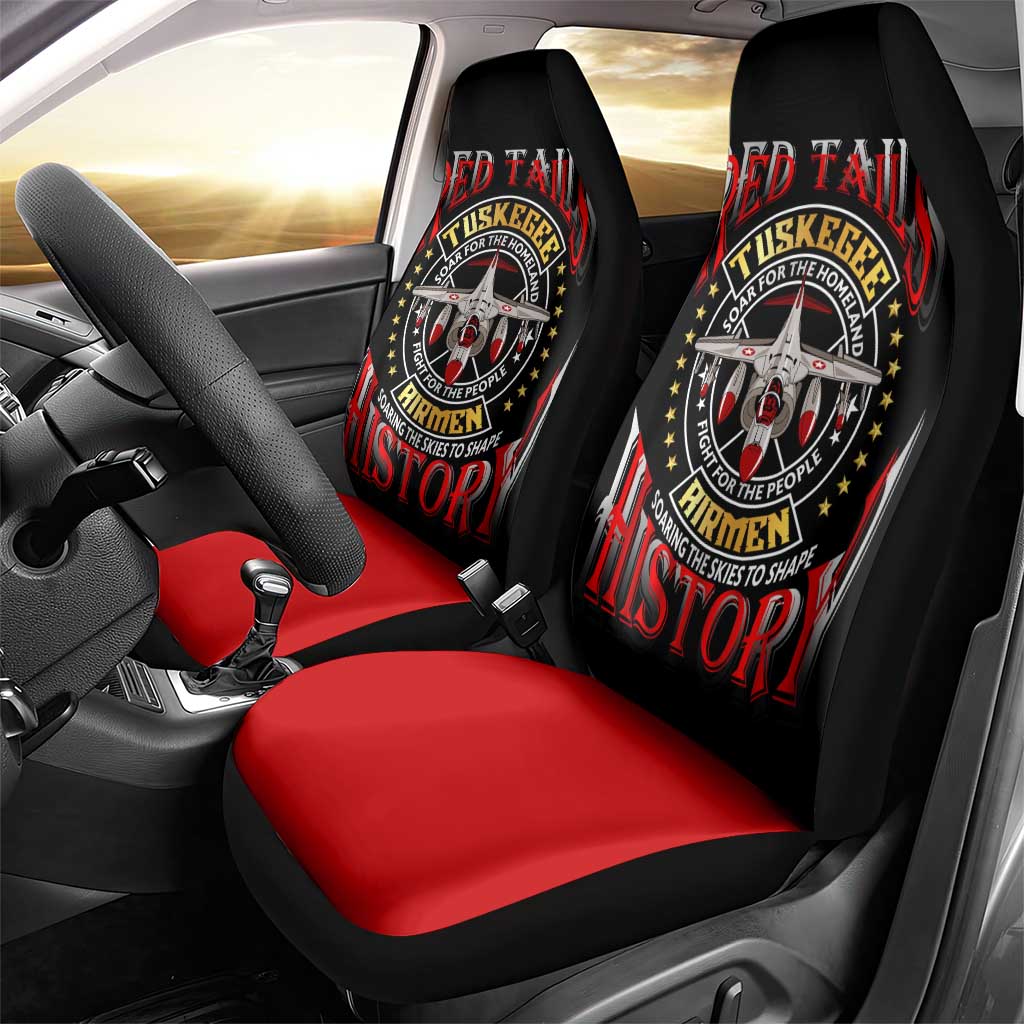 Red Tails Tuskegee Airmen Car Seat Cover Black History Fighter Plane Patriotic Tribute - African Pride