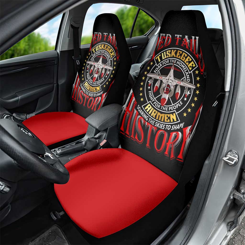 Red Tails Tuskegee Airmen Car Seat Cover Black History Fighter Plane Patriotic Tribute - African Pride