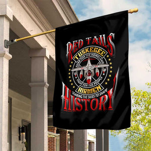 Red Tails Tuskegee Airmen Garden Flag Black History Fighter Plane Patriotic Tribute - African Pride