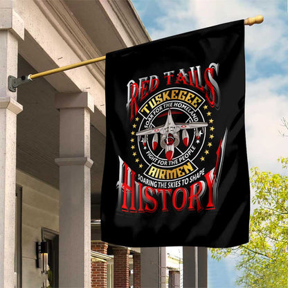 Red Tails Tuskegee Airmen Garden Flag Black History Fighter Plane Patriotic Tribute - African Pride