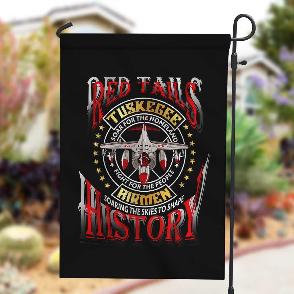 Red Tails Tuskegee Airmen Garden Flag Black History Fighter Plane Patriotic Tribute - African Pride