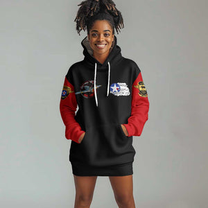 Red Tails Tuskegee Airmen Hoodie Dress Black History Fighter Plane Patriotic Tribute - African Pride
