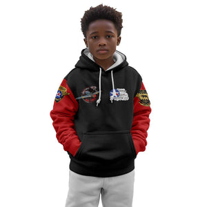 Red Tails Tuskegee Airmen Kid Hoodie Black History Fighter Plane Patriotic Tribute - African Pride