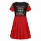Red Tails Tuskegee Airmen Kid Short Sleeve Dress Black History Fighter Plane Patriotic Tribute - African Pride