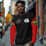 Red Tails Tuskegee Airmen Long Sleeve Shirt Black History Fighter Plane Patriotic Tribute - African Pride