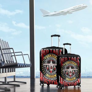 Red Tails Tuskegee Airmen Luggage Cover Black History Fighter Plane Patriotic Tribute - African Pride
