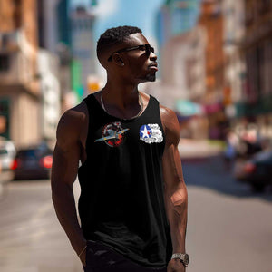 Red Tails Tuskegee Airmen Men Tank Top Black History Fighter Plane Patriotic Tribute - African Pride