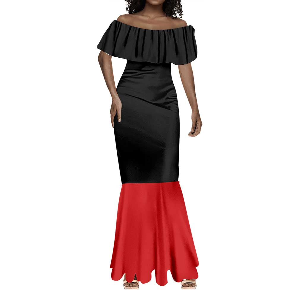 Red Tails Tuskegee Airmen Mermaid Dress Black History Fighter Plane Patriotic Tribute - African Pride