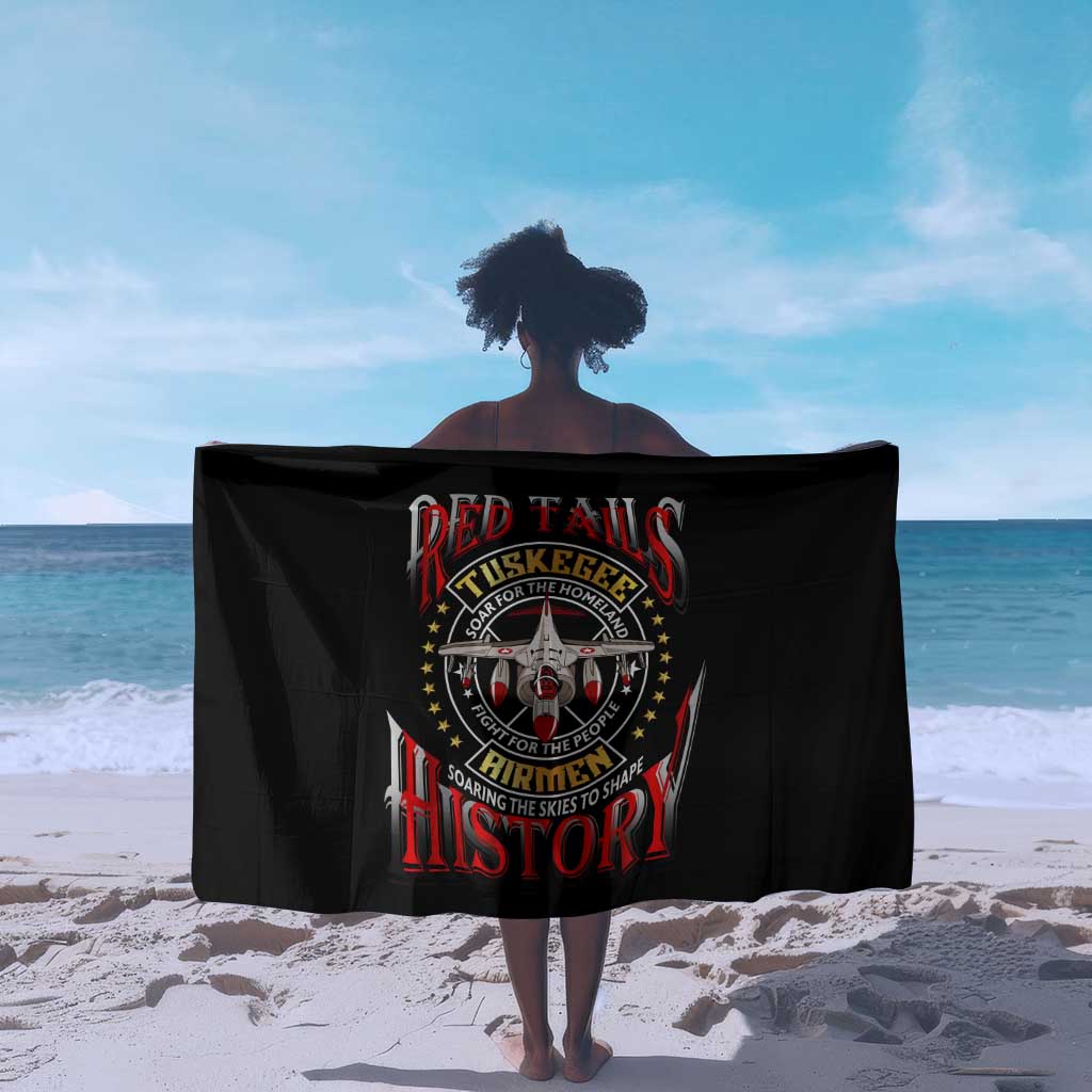 Red Tails Tuskegee Airmen Sarong Black History Fighter Plane Patriotic Tribute - African Pride
