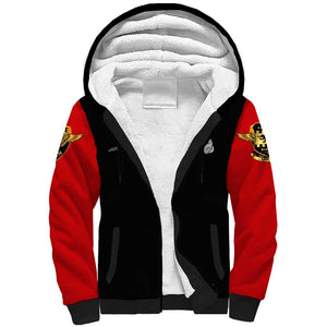 Red Tails Tuskegee Airmen Sherpa Hoodie Black History Fighter Plane Patriotic Tribute - African Pride