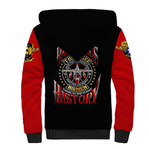 Red Tails Tuskegee Airmen Sherpa Hoodie Black History Fighter Plane Patriotic Tribute - African Pride