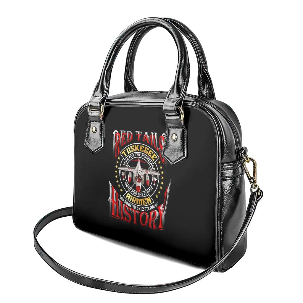 Red Tails Tuskegee Airmen Shoulder Handbag Black History Fighter Plane Patriotic Tribute - African Pride